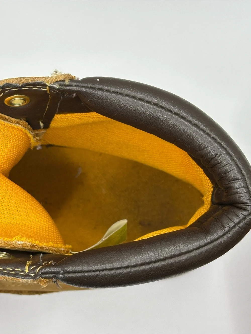 Timberland Wheat Nubuck Work Boots with Dark Brown Padded Collar